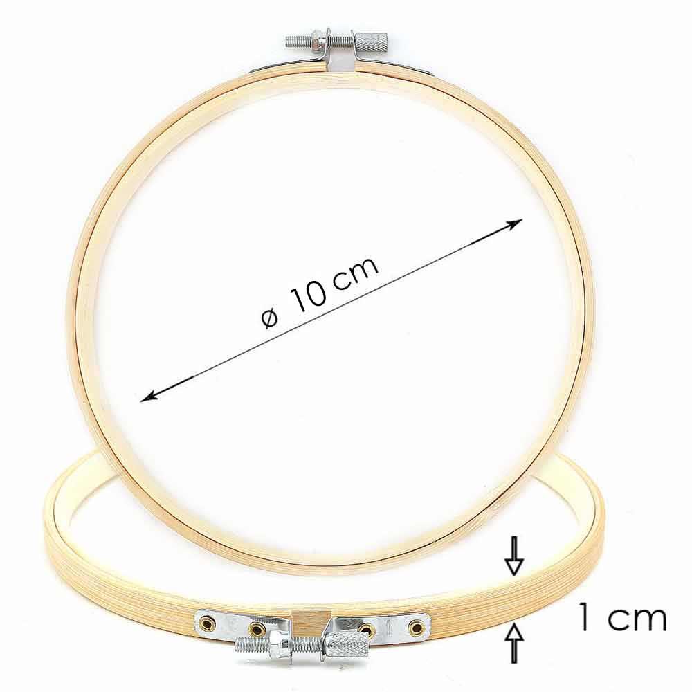 Vidalı Bambu Kasnak 10 cm
