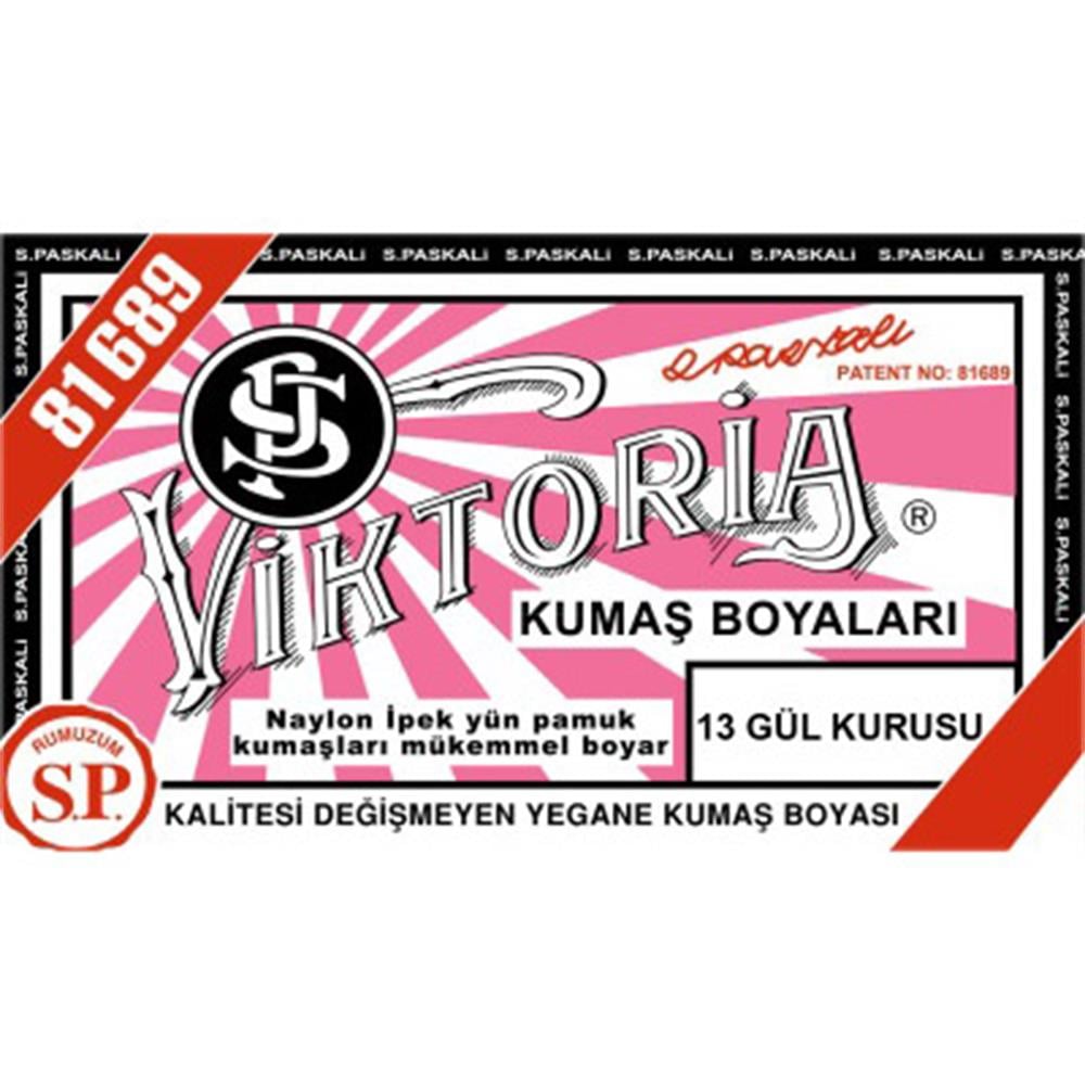 Viktoria Toz Kumaş Boyası 13 Gül Kurusu