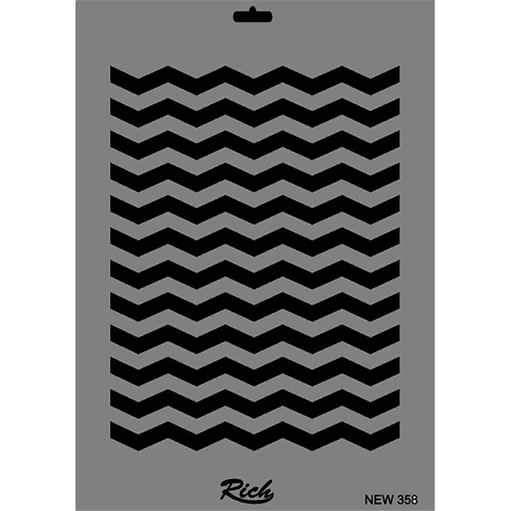 Zigzag Set Stencil Şablon 25X35 cm - Rich New 358