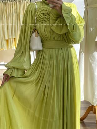 Organze Kumaş Shine Elbise