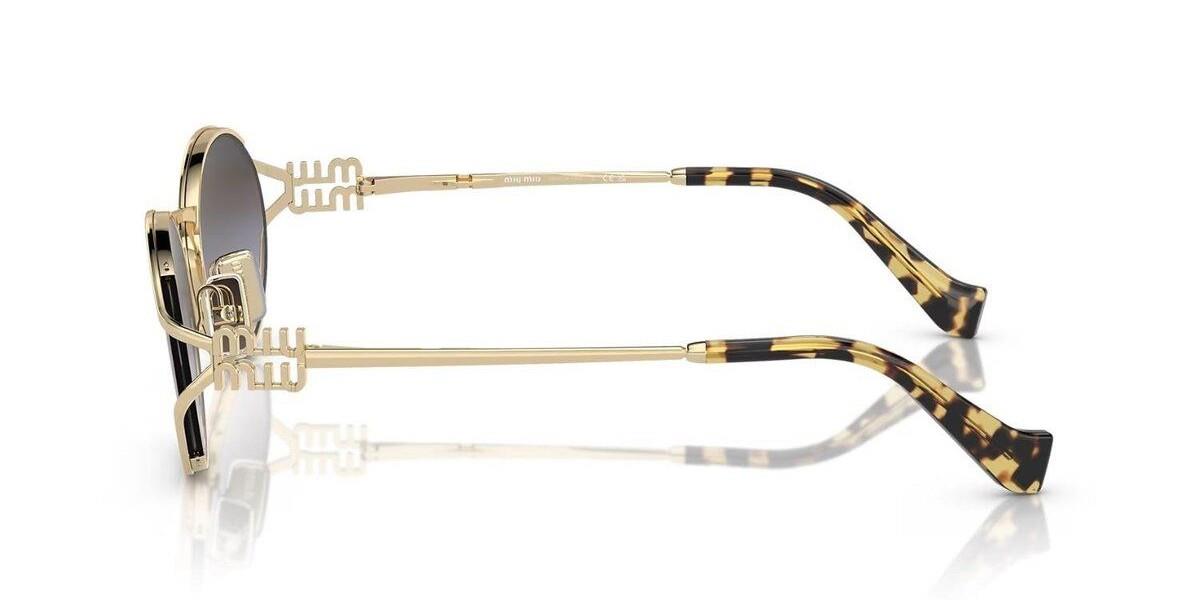 Miu Miu MU52YS ZVN-5D1  Kadın Oval Gold Metal Güneş Gözlüğü