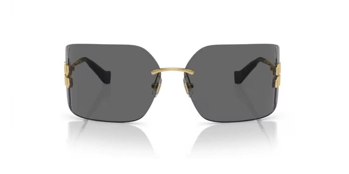 Miu Miu MU54YS 5AK5S0 80 Gold Faset Çerceve Kadın Güneş Gözlüğü
