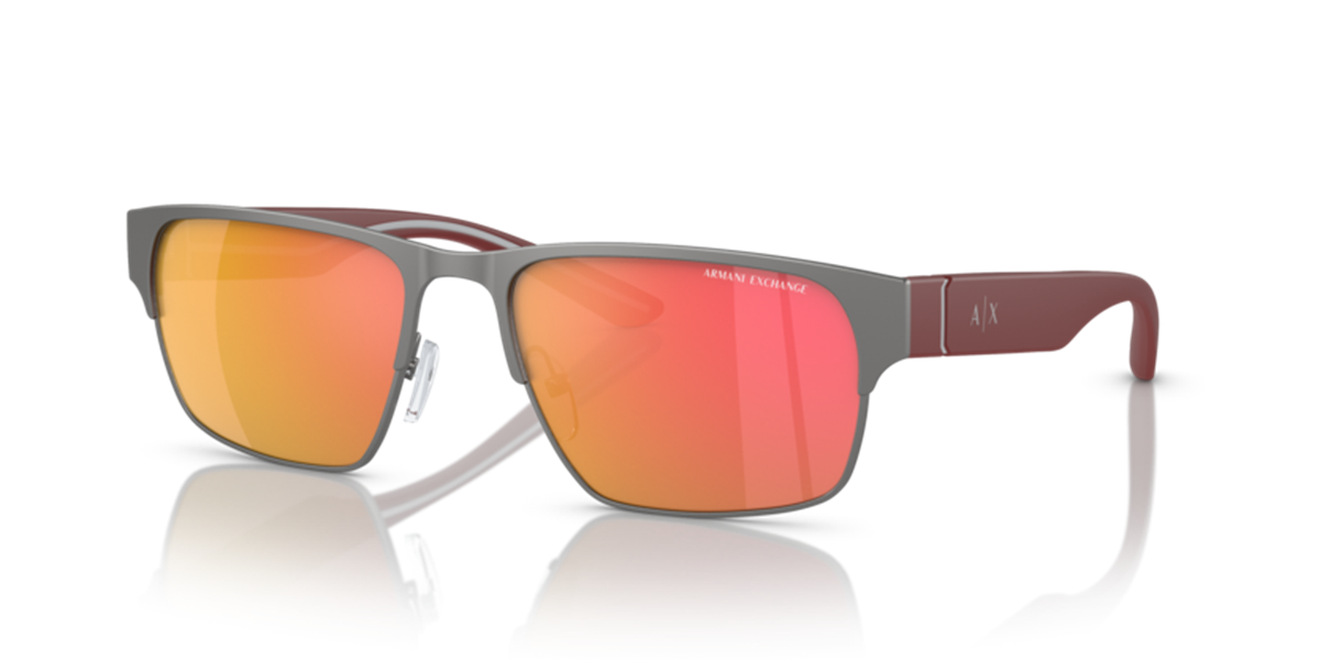 Armani Exchange 2046s 60036Q Mat Gri Metal Aynalı Erkek Güneş Gözlüğü