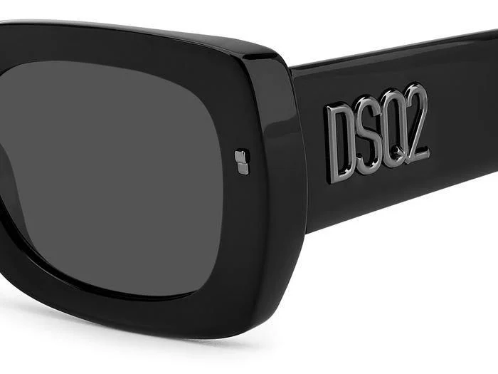 DSQUARED2 0061/S ANSIR Siyah Kemik Köşeli Kadın Güneş Gözlüğü