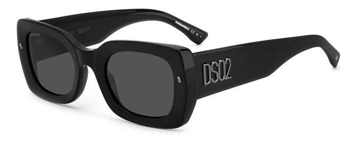 DSQUARED2 0061/S ANSIR Siyah Kemik Köşeli Kadın Güneş Gözlüğü