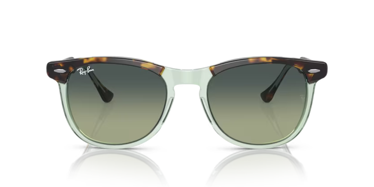 Ray-Ban 2398 1376/BH Unisex Şeffaf Yeşil Kemik Güneş Gözlüğü 