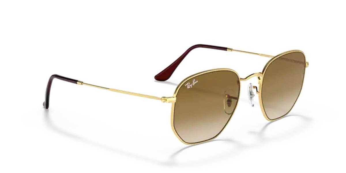 Ray-Ban 3548 001/51 Unisex Gold Metal Güneş Gözlüğü 