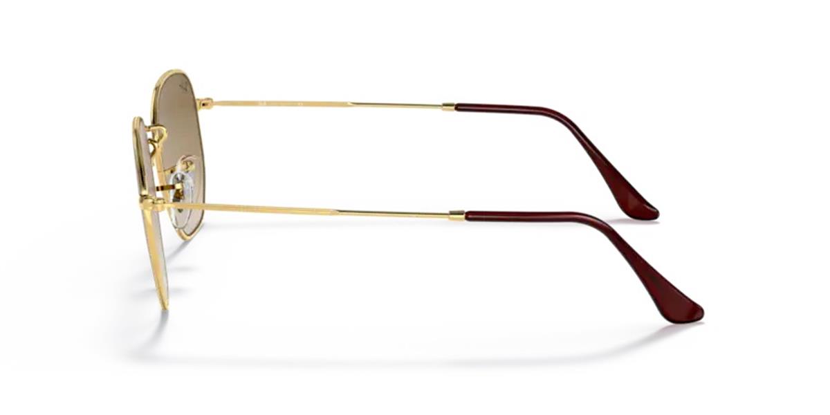 Ray-Ban 3548 001/51 Unisex Gold Metal Güneş Gözlüğü 