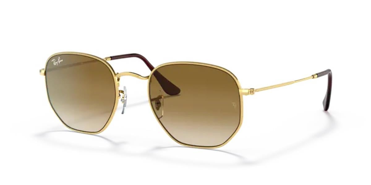 Ray-Ban 3548 001/51 Unisex Gold Metal Güneş Gözlüğü 