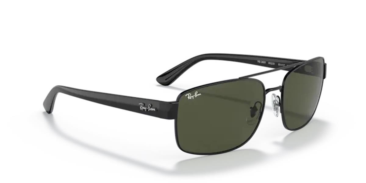 Ray-Ban 3687 002/31 Erkek Siyah Metal Güneş Gözlüğü