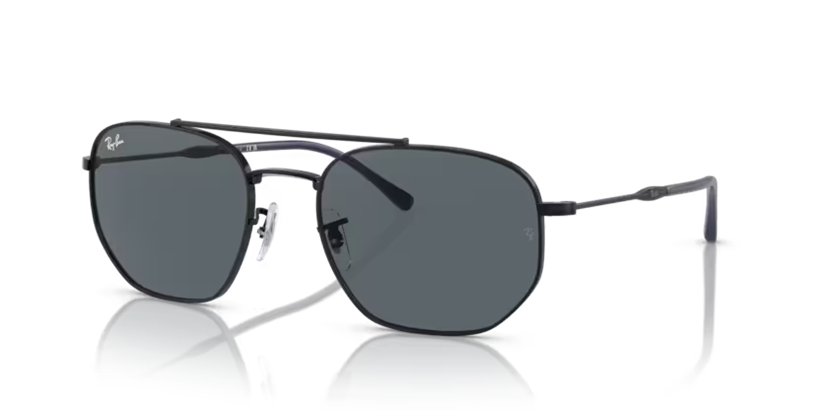 Ray-Ban 3707 9257/R5 Unisex Siyah Metal Güneş Gözlüğü