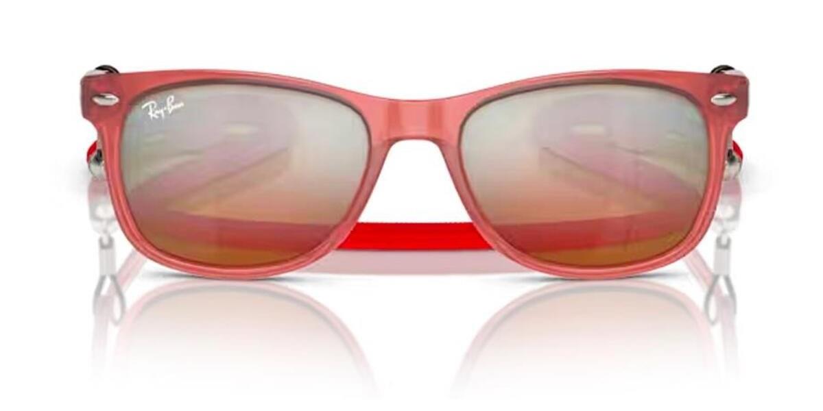 Ray-Ban Junior RJ 9052S 7145/A8 Aynalı Kırmızı Kemik Cocuk Güneş Gözlüğü