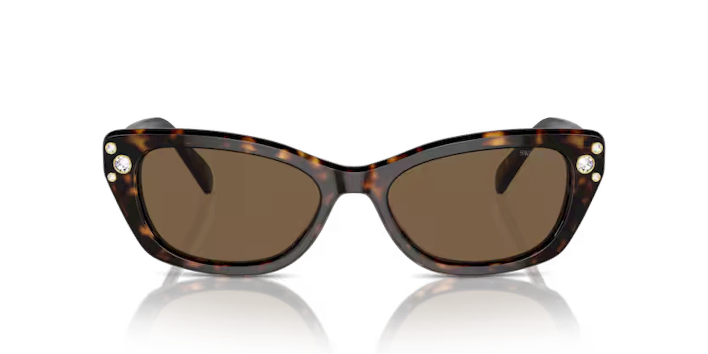 Swarovski SK6019 100273 Kahve Havana Cat Eye Kemik Güneş Gözlüğü
