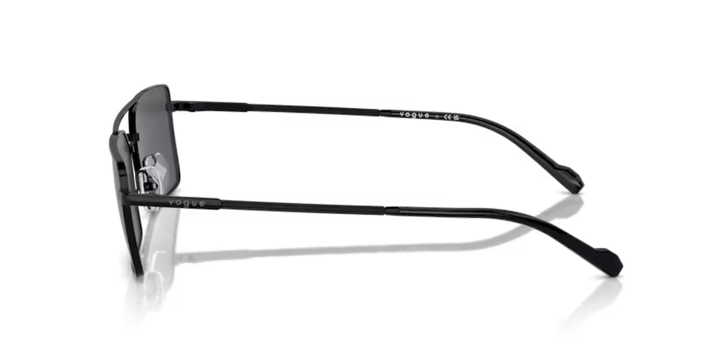 Vogue 4309 352/87 Siyah Metal Dikdörtgen Unısex Güneş Gözlüğü