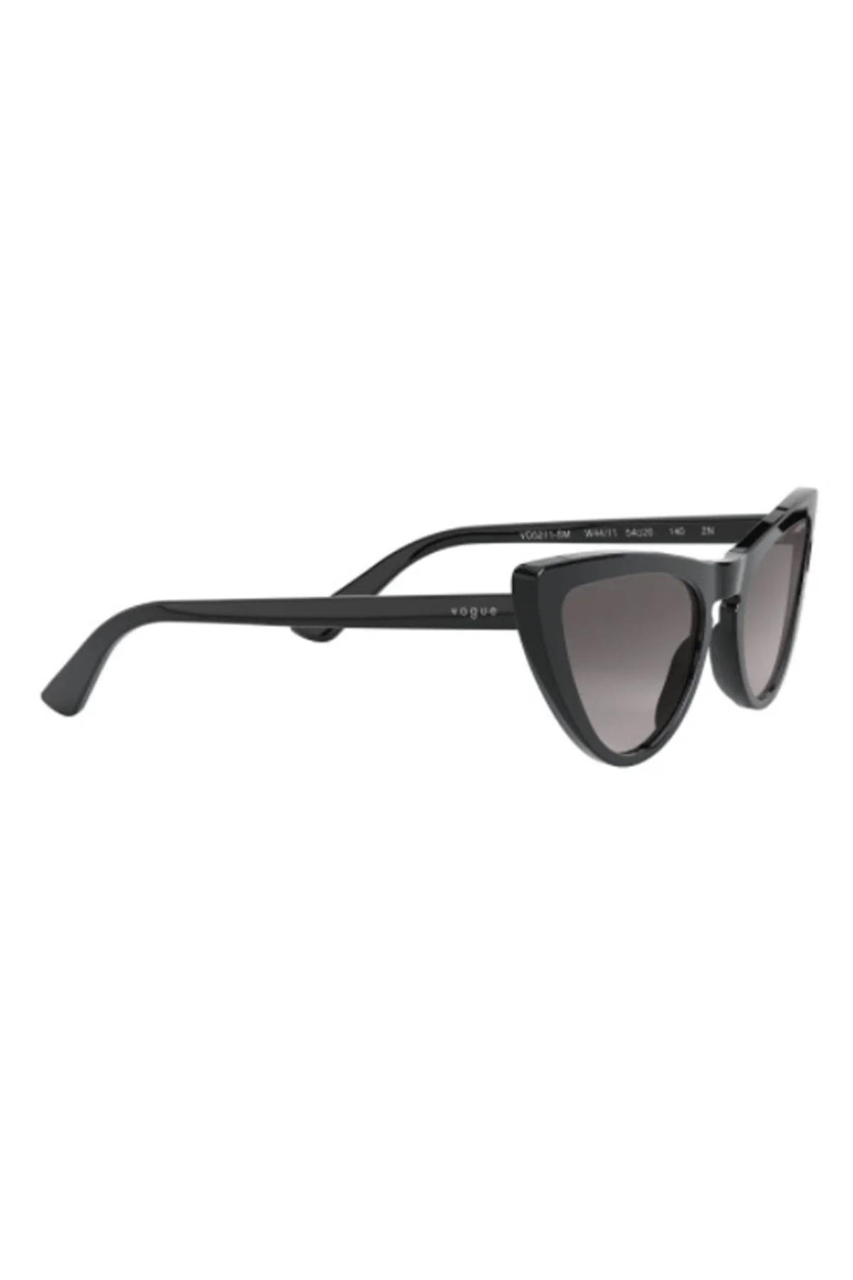 Vogue 5211-SM W44/87 Kadın Siyah Çekik Kemik Güneş Gözlüğü