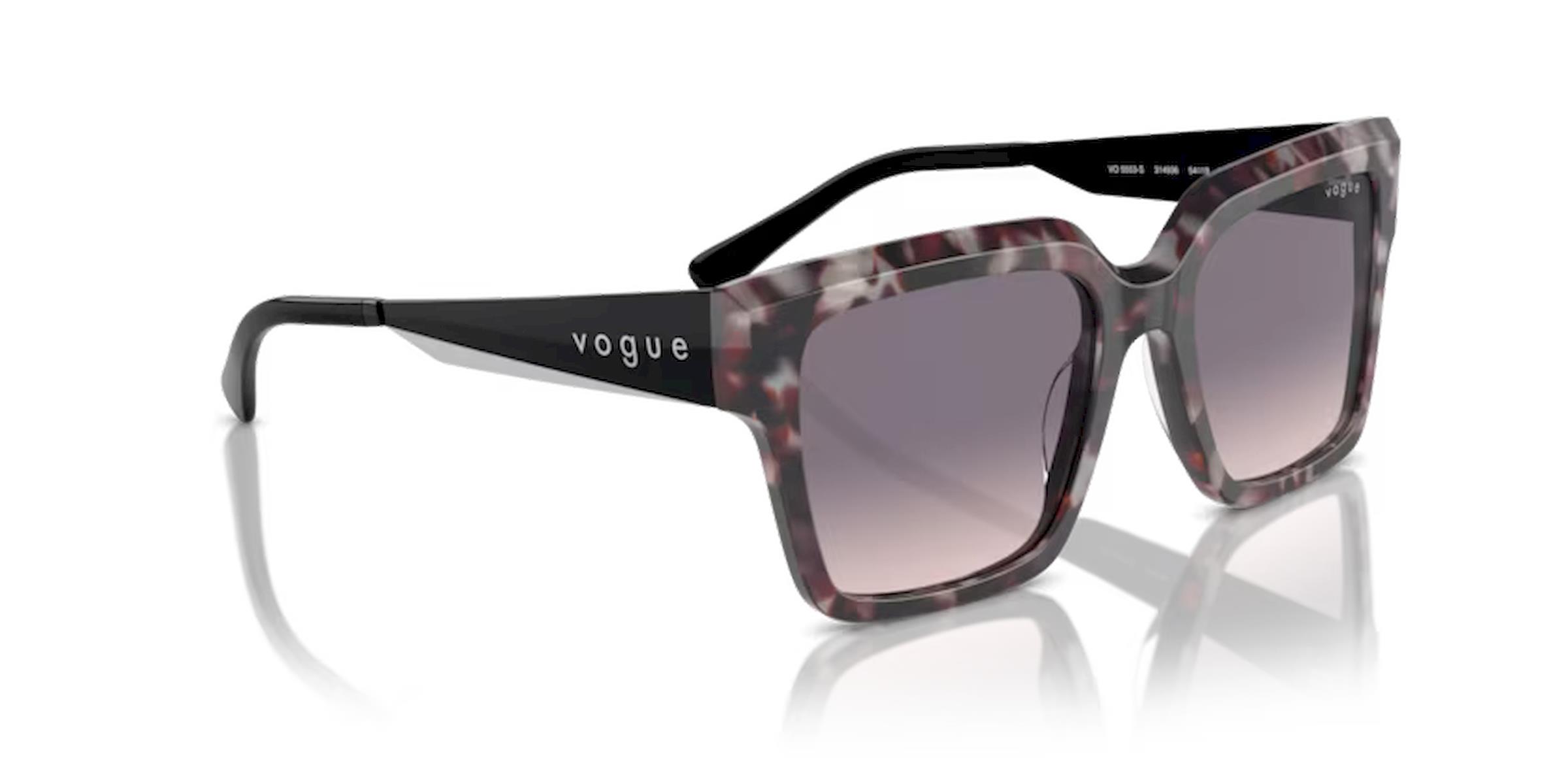 Vogue VO 5553-S 314936 Siyah Havana Kemik Kadın Güneş Gözlüğü