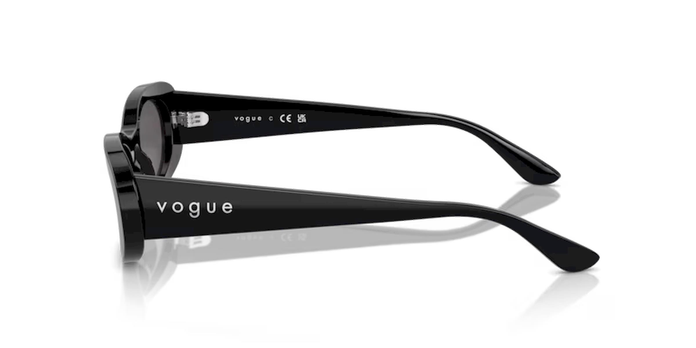 Vogue VO5582-S W44/87 Oval Siyah Kemik Kadın Güneş Gözlüğü