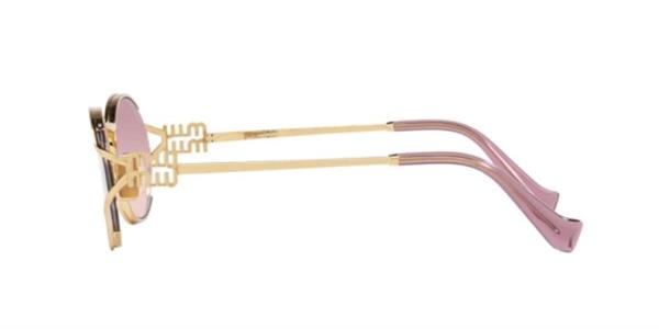 Miı Miu MU52Y 5AK-06S Kadın Oval Gold Metal Güneş Gözlüğü