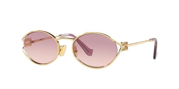 Miı Miu MU52Y 5AK-06S Kadın Oval Gold Metal Güneş Gözlüğü