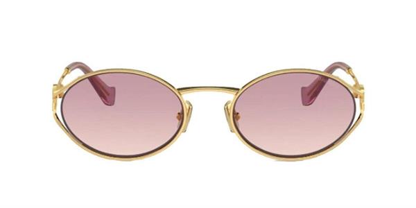 Miı Miu MU52Y 5AK-06S Kadın Oval Gold Metal Güneş Gözlüğü