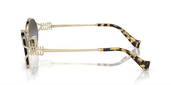 Miu Miu MU52YS ZVN-5D1  Kadın Oval Gold Metal Güneş Gözlüğü