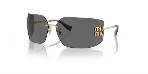 Miu Miu MU54YS 5AK5S0 80 Gold Faset Çerceve Kadın Güneş Gözlüğü