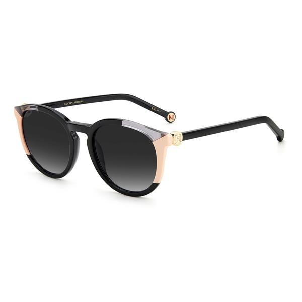 Carolina Herrera 0053/S KDX9O 53*20 Siyah Yuvarlak Kemik Güneş Gözlüğüü