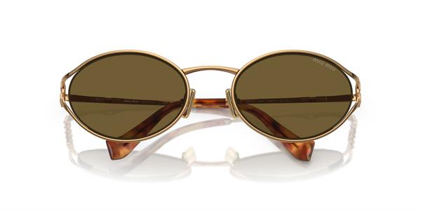 Miu Miu 52YS 7OE01T 54 Kadın Oval Gold Metal Güneş Gözlüğü