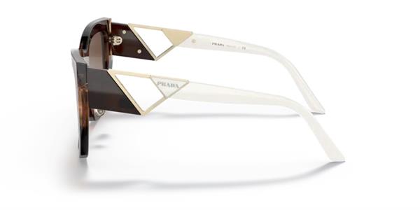 Prada  SPR 21Y 07R-6S1 Kadın Kahverengi Köşeli Güneş Gözlüğü