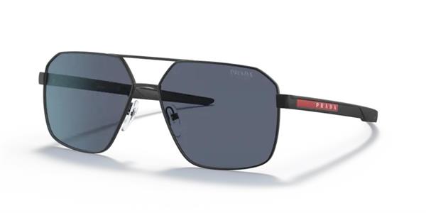 Prada Linea Rossa SPS 55W DG0-09R Erkek Prada Siyah Güneş Gözlüğü