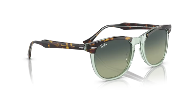 Ray-Ban 2398 1376/BH Unisex Şeffaf Yeşil Kemik Güneş Gözlüğü 