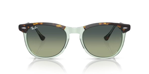 Ray-Ban 2398 1376/BH Unisex Şeffaf Yeşil Kemik Güneş Gözlüğü 