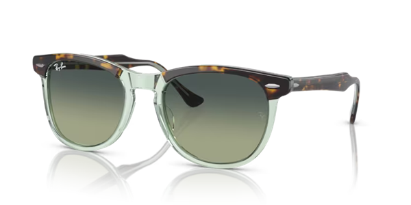 Ray-Ban 2398 1376/BH Unisex Şeffaf Yeşil Kemik Güneş Gözlüğü 