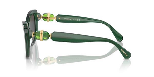 Swarovskı  SK6018 1045/87 Yeşil Kadın Kemik Güneş Gözlüğü