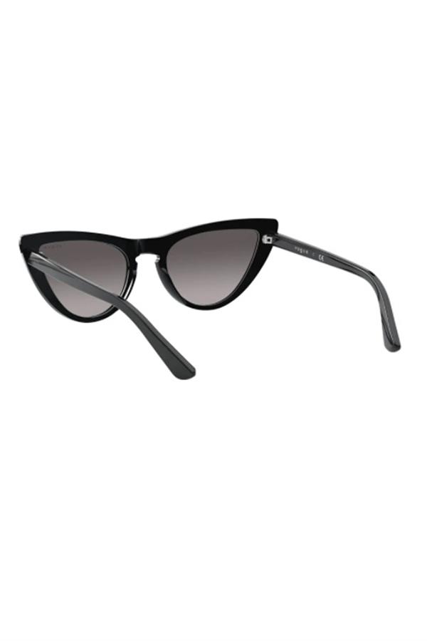 Vogue 5211-SM W44/87 Kadın Siyah Çekik Kemik Güneş Gözlüğü