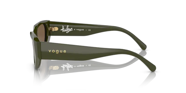Vogue 5438-s 291473 Hailey Bieber Kadın Yeşil Kemik Güneş Gözlüğü