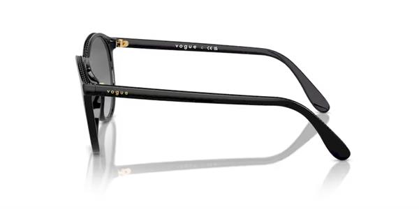 Vogue VO5544-SI W44/11 Siyah Yuvarlak Kemik Kadın Güneş Gözlüğü