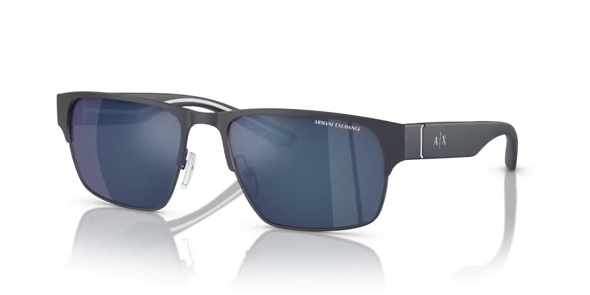 Armani Exchange 2046s 609955 Mat Mavi Metal Mavi Aynalı Erkek Güneş Gözlüğü