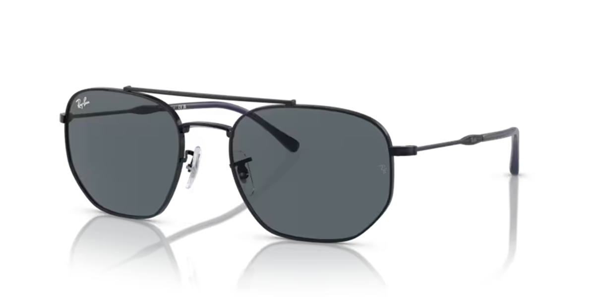 Ray-Ban 3707 9257/R5 Unisex Siyah Metal Güneş Gözlüğü