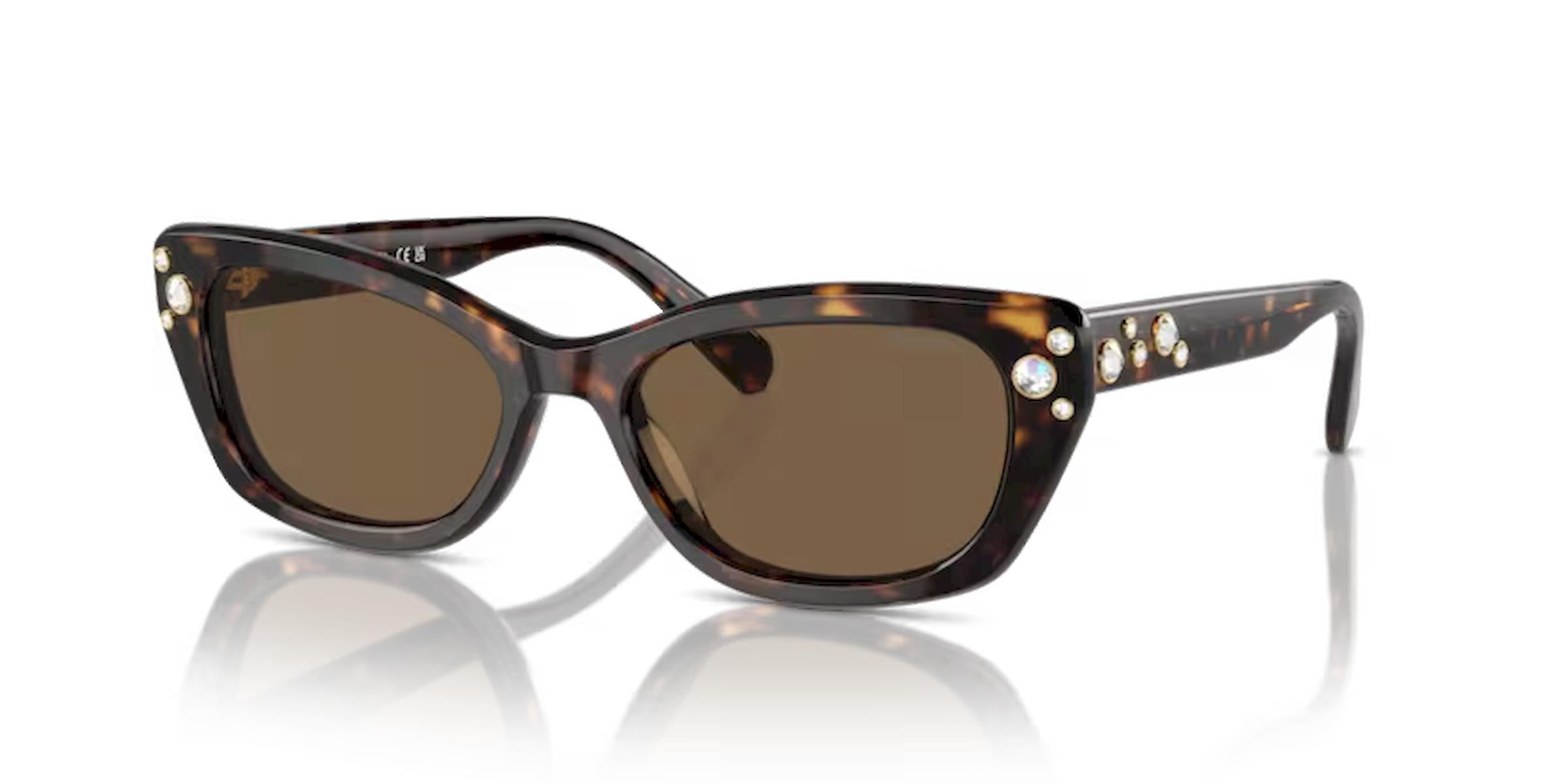 Swarovski SK6019 100273 Kahve Havana Cat Eye Kemik Güneş Gözlüğü