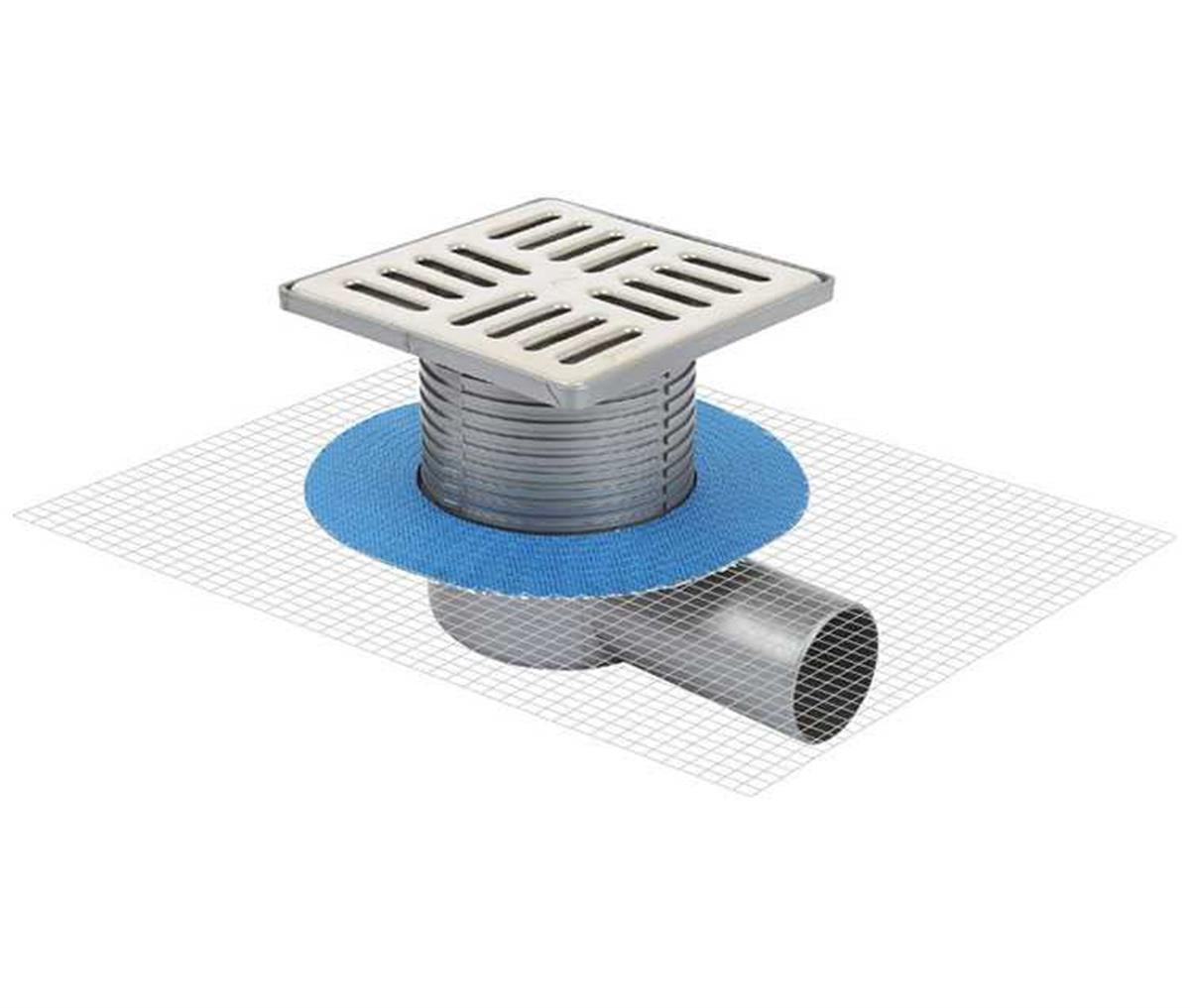 SUKAR LİNE 10 ÇELİK MUF ÇİZGİLİ YALITIMLI YER SÜZGECİ 15x15 Q50 YANDAN