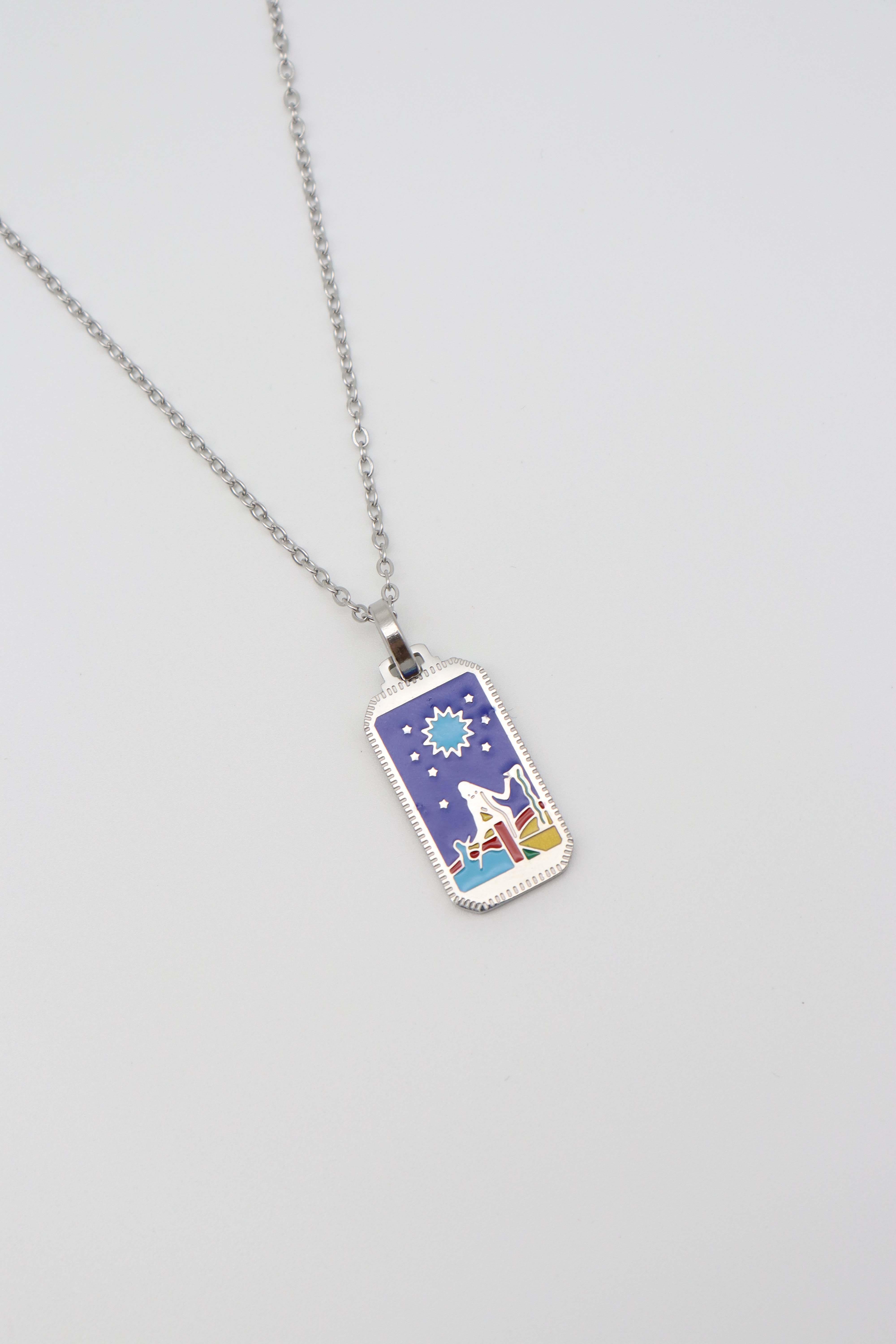 ÇELİK TAROT KOLYE (45CM)