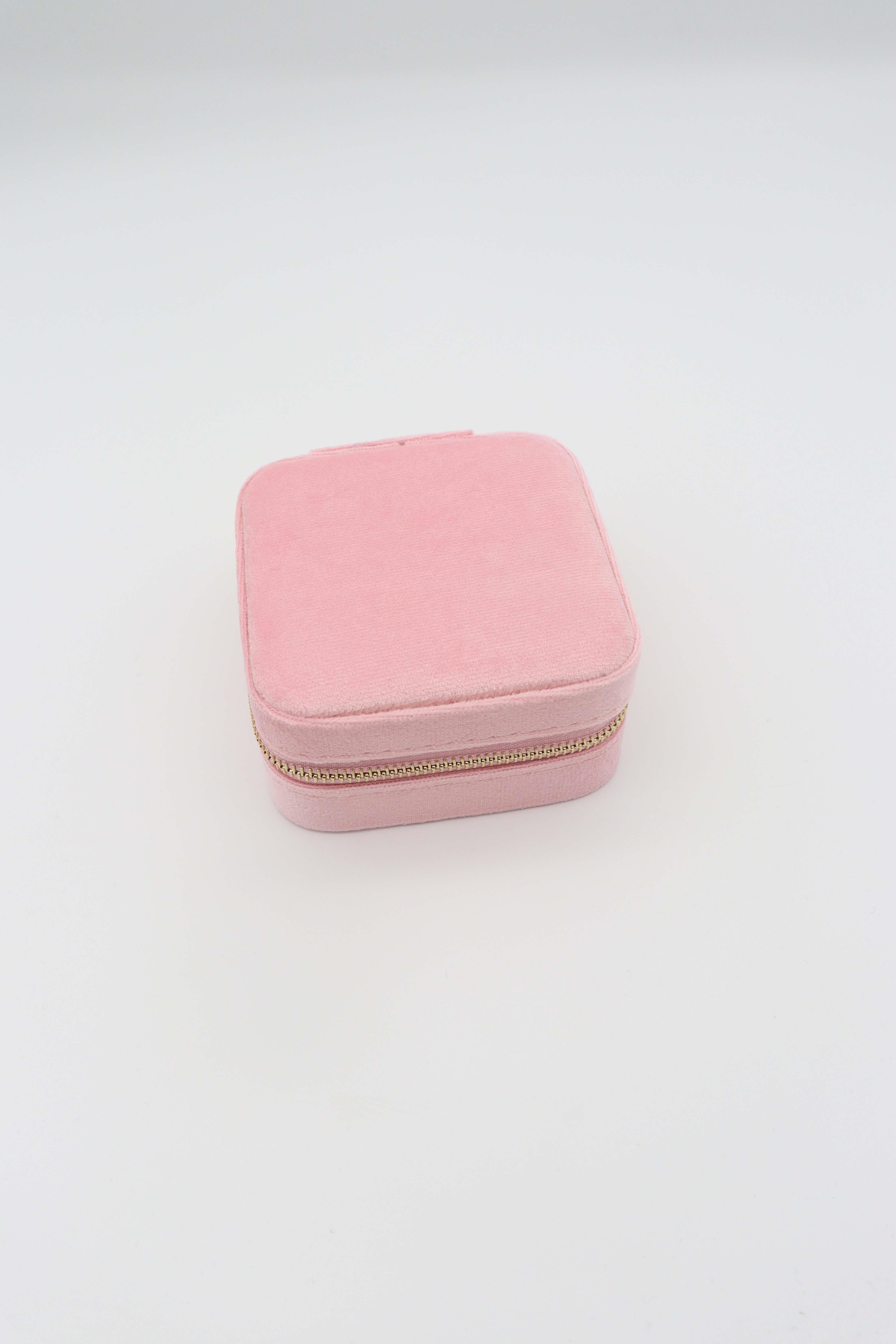 KADİFE AYNALI ÇİFT BÖLMELİ TAKI ÇANTASI ( CÜZDANI ) PEMBE RENK