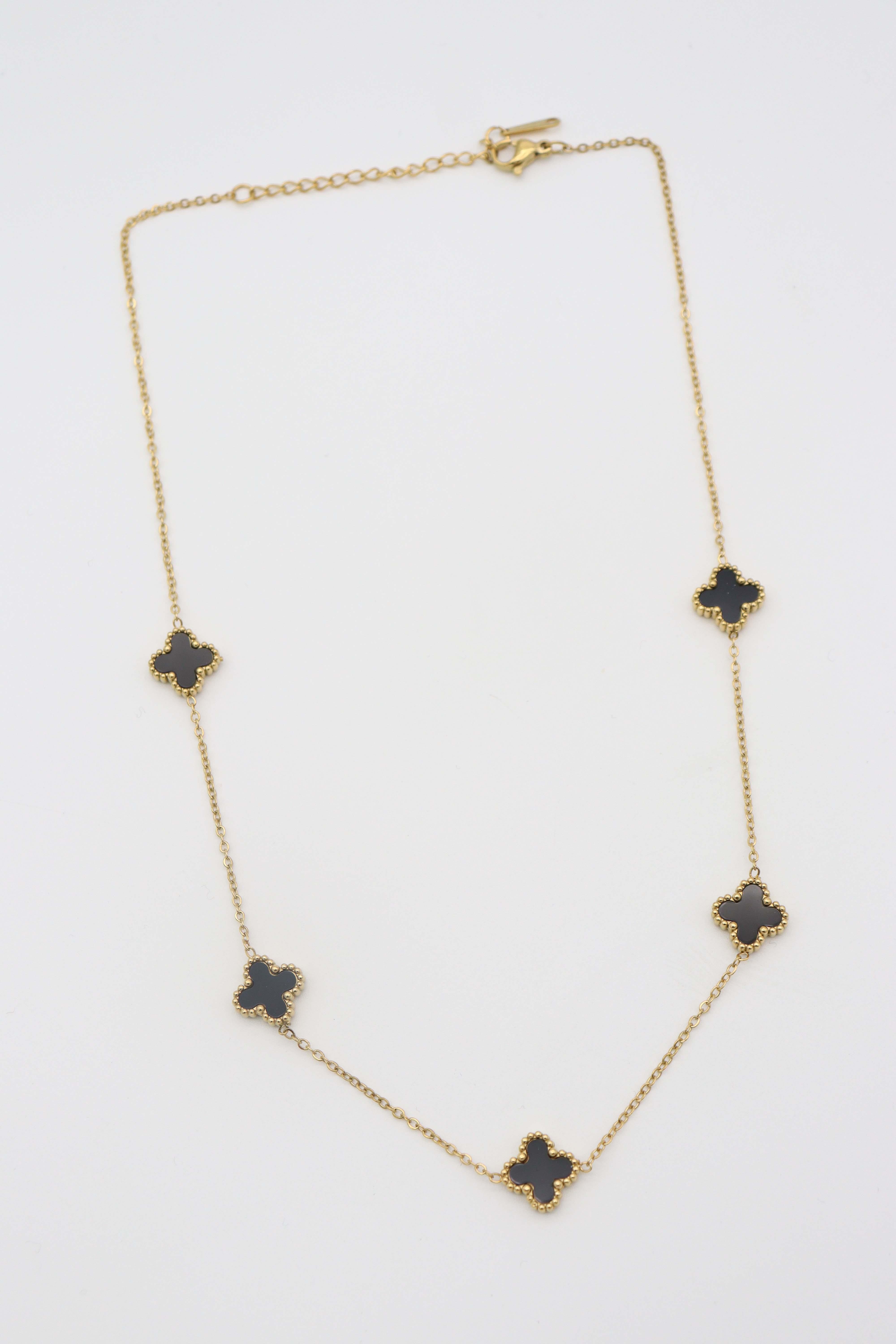 VAN CLEEF ÇELİK KOLYE ( ORTA BOY )