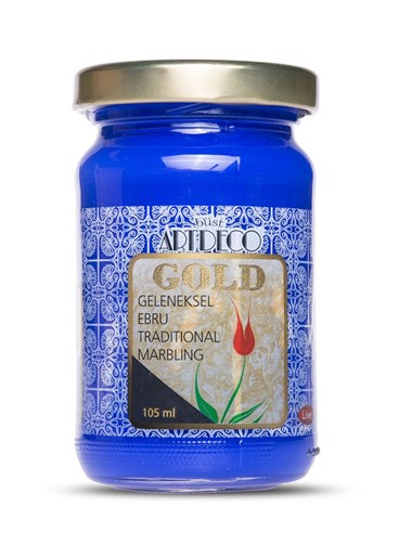 Artdeco Gold Ebru Boyası 105 ml. Koyu Mavi