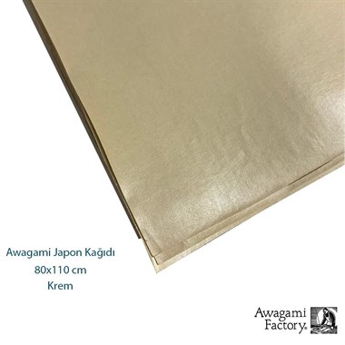 Awagami Aharlı Japon Kağıdı 80x110 cm Krem 65 gr