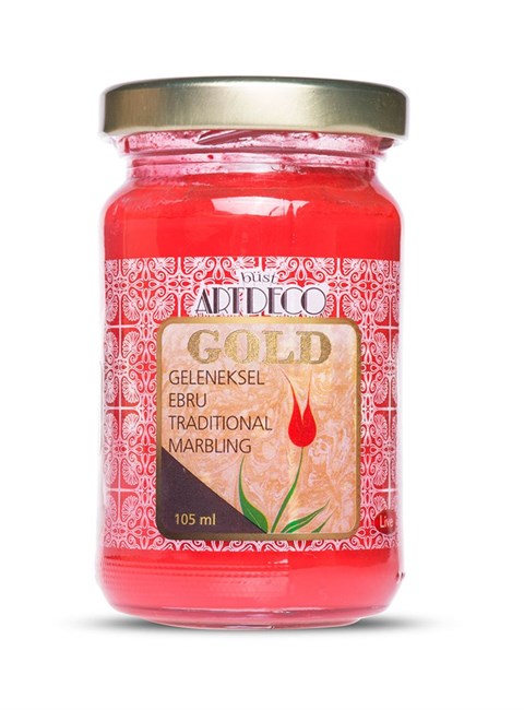 Artdeco Gold Ebru Boyası 105 ml. Kırmızı