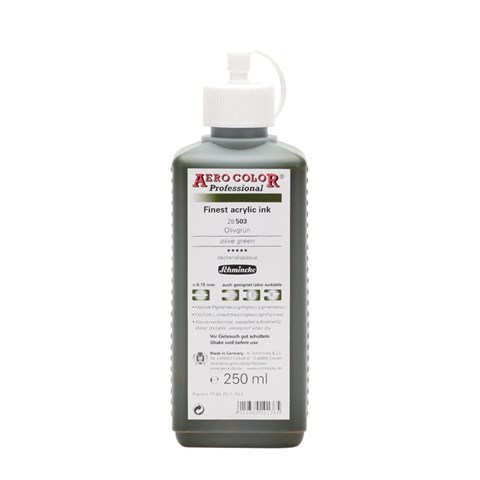 Schmincke Aero Color Akrilik Mürekkep 250 ml 503 Olive Green