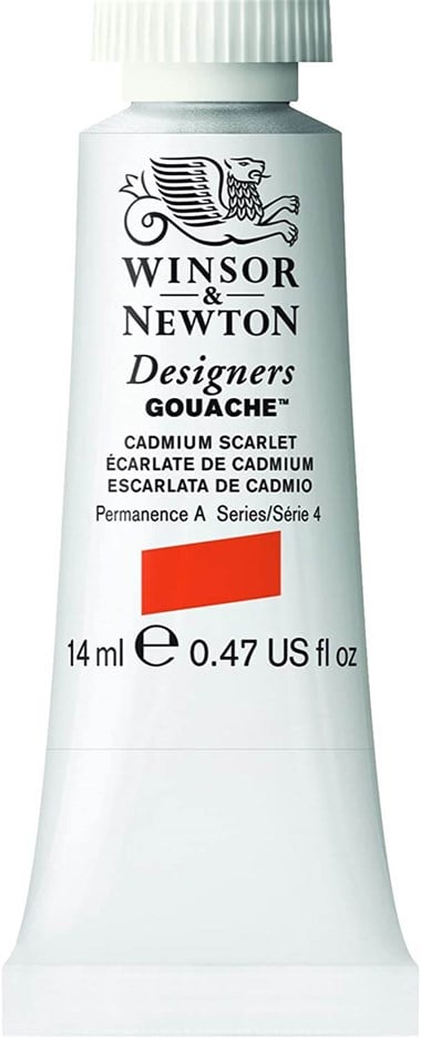 Winsor & Newton Designers Guaj Boya 14 ml Cadmium Scarlet 106