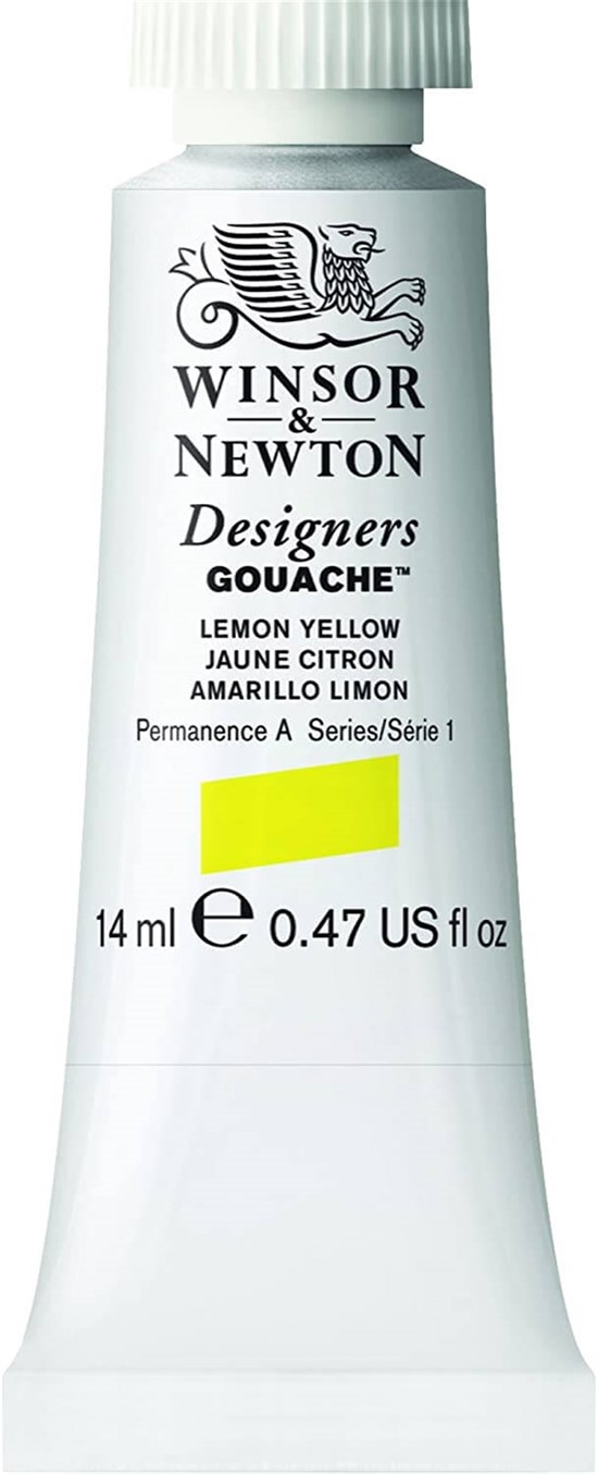 Winsor & Newton Designers Guaj Boya 14 ml Lemon Yellow 345
